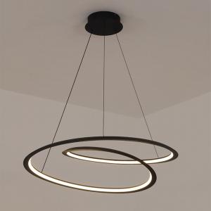 Modern LED decorative ceiling pendant lighting acrylic design Ring Silicone Chandelier For Villa Stairs Restaurant